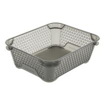Košara mrežasta za shranjevanje Mirko 20x16x7cm, pvc, crystal grey