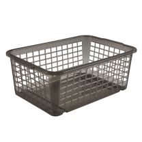 Košara mrežasta za shranjevanje Fred 30x20x11cm, pvc, crystal grey transparent
