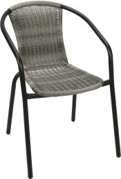 Stol vrtni jeklo/poliester siv, 55x72 cm, Koop