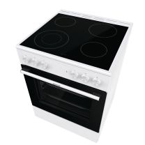 Štedilnik steklokeramični Gorenje GEC6A41WC, širina 60 cm, bele barve