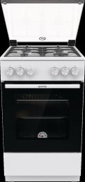 Štedilnik plinski Gorenje GG5A12WF, širina 50 cm, 4x plin, steklen pokrov, bel