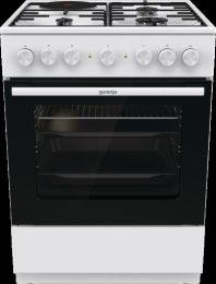 Štedilnik kombinirani Gorenje GK6B43WD, širina 60cm, bele barve, 3x plin, 1x elektrika
