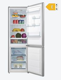 Hladilnik z zamrzovalnikom spodaj Vivax CF-310EDNF X, višina 188 cm, širina 59,5 cm, inox