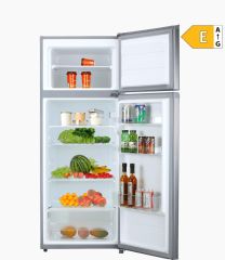 Hladilnik z zamrzovalnikom zgoraj Vivax DD-207E W, višina 143 cm, širina 55 cm, bel