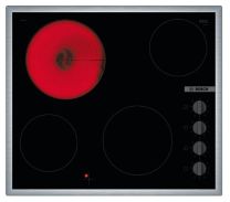 Kuhališče steklokeramično Bosch PKE645CA2E, serie 2, širina 60 cm, inox okvir