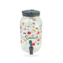 Vrč servirni za vodo s pipco Alpina 4l, 20x15x27cm, pvc, različni dekorji