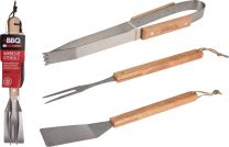 Žar prijemalo, vilica, lopatka 34 cm BBQ, set 3/1,  Koop.