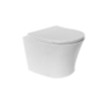 SAN. SET 3635W VISEČA ŠKOLJKA RIMLESS INTER CERAMIC 37x37x48 CM IN WC DESKA SOFT CLOSE/QUICK RELEAS
