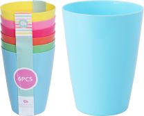 Kozarec pvc 270ml, set 6/1, različne barve

