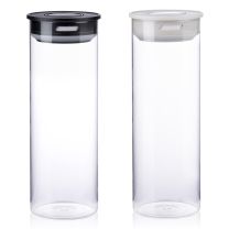Doza steklena, hermetični pokrov, 1,7l, prikaz.datuma 

