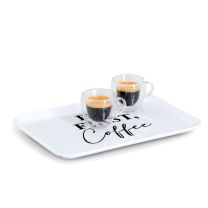 Pladenj But first coffe, 30,5x22 cm, melamin 

