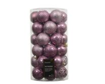 Bučke novoletne temno roza sijaj/mat plastične fi 6 cm, set 37/1, Kaem.