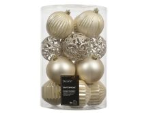 Bučke novoletna plastična perla mix fi 8cm, set 16/1
