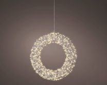 Venček okrasni 500 led toplo bela, fi 38 cm, IP44, Kaem.