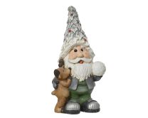 Figura božična božiček s kužkom 46 cm, Kaem.