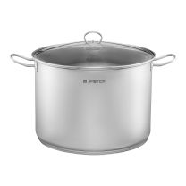 Lonec visok 25l, Acero, 36cm, inox, steklen pokrov, ind.