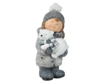 Figura božična punčka 36 cm, Kaem.