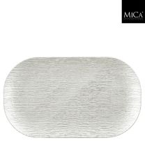 Pladenj podolgovat srebrn, 43cm, pvc
