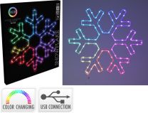 Snežinka 90 led večbarvna fi 50 cm, Koo.