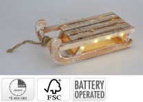 Sani lesene bele led 30 cm, Koo.