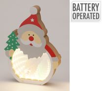 Figura XMAS z efektom ogledala in LED lučko, 2 motiva
