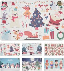 Pogrinjek XMAS liki, pvc, 43,5x28,5cm, 6 motivov