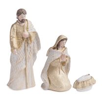 Jaslice okrasne zlato/bele 18 cm, set 3/1, Bizz.