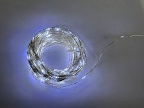 Lučke 320 led nano hladno bele, 8 funkcij utripanja srebrna žica 32 m, IP44, 
