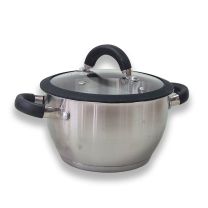 Lonec 2,4l Bowl, steklen pokrov z silik. oblogo, 18cm