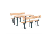 Vrtna garnitura lesena gasilska 220x70 cm (miza+2x klop z naslonom)