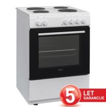 Štedilnik električni VOX EHB 600 WBF, širina 60 cm, 72 L, 4x elektrika, bel