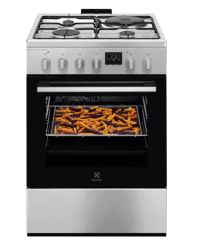 Štedilnik kombinirani Electrolux LKM660222X, 3 plin 1 elektrika, 60cm, Inox, Steam Bake, Airfry