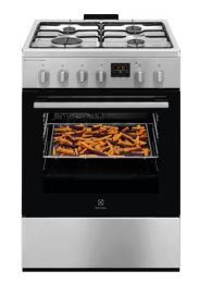 Štedilnik plinski Electrolux LKK660221X, 4 plin, 60cm, Inox, Steam Bake, Airfry