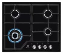 Plošča Electrolux EGS6436K, 4 plin Črno inox črn
