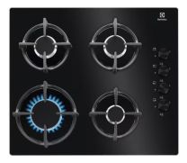 Plošča Electrolux KGG6407K, 4 plin Črno steklo