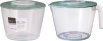 Vrč merilni s pokrovom, 1l, pvc
