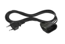 Podaljšek 1,5M/1V vodnik 0,75mm2 črn, PVC Emos