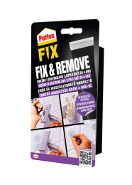 Pattex Fix & Remove 44g
Fleksibilno odstranljivo montažno lepilo, belo