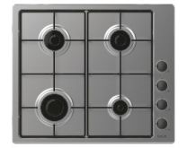 Kuhališče plinsko Candy CHW6LBX/4U, širina 60 cm, 4x plin, inox