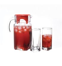 Vrč za vodo Luna 1,7l, rdeč pokrov
