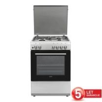 Štedilnik kombinirani VOX GHB 6310 IX, širina 60 cm, 72L,  3x plin, 1x elektrika, inox