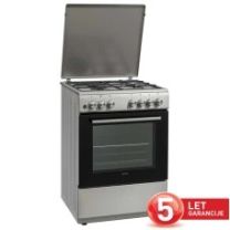 Štedilnik kombinirani VOX GTR 6315 IX, širina 60 cm, 69 L,  3x plin, 1x elektrika, inox