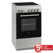 Štedilnik steklokeramični VOX CHT 5105 IX, širina 50 cm, 53 L, 4x steklokeramika, inox