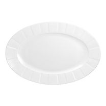Krožnik servirni oval bel Oktawa, 33 cm
