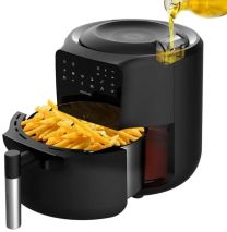 Cvrtnik na vroč zrak Cecotec Cecofry Rain, 5,5 L + darilo litoželezna ponev in pladenj iz bambusa