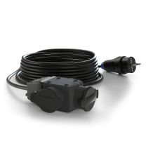 Podaljšek trojni šuko 16A HO7RN-F 3x1.5mm dolžina 5m IP44 Commel