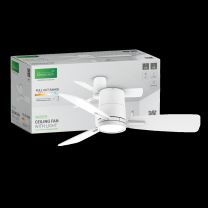 Ventilator stropni z lučjo Green Tech, fi 106 cm, 15W, 3CCT, bela ali barva lesa

