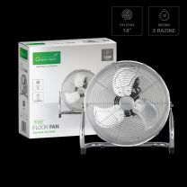 Ventilator talni Green Tech 120W, fi 45 cm, bakreni motor, krom