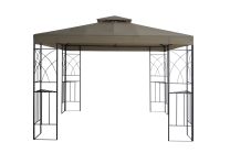 Paviljon vrtni antrancit 3x3 m, jeklo,
