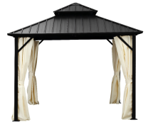 Paviljon vrtni antrancit 3x3x2,85 m, z belo zaveso 

